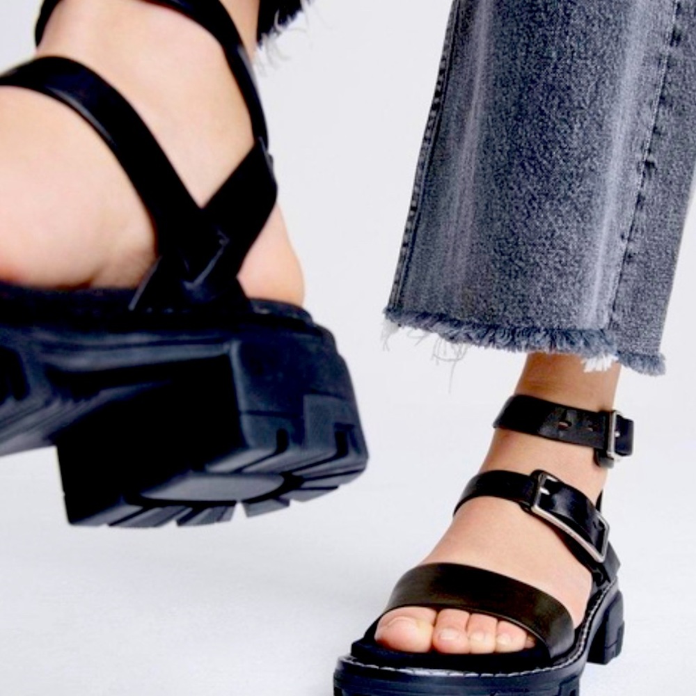 Black rag & bone black shiloh sandals 6.5